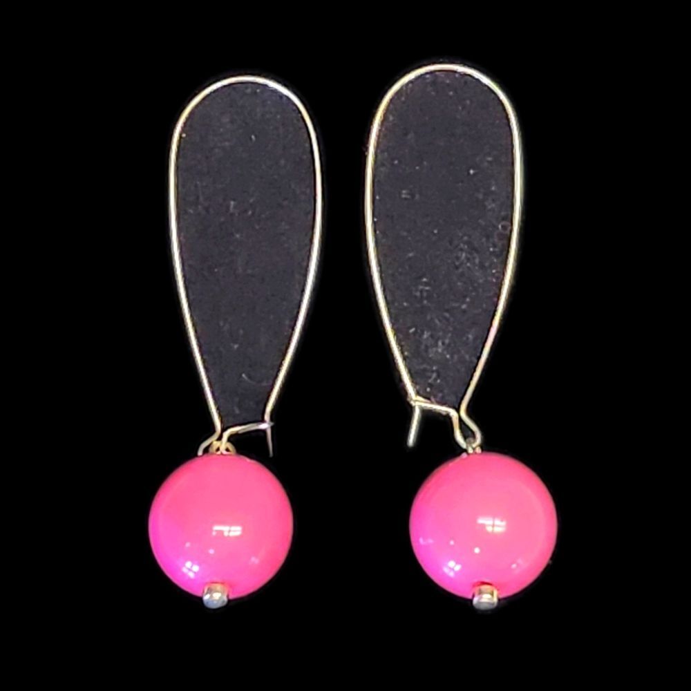 Costume jewelry dangle ball earrings